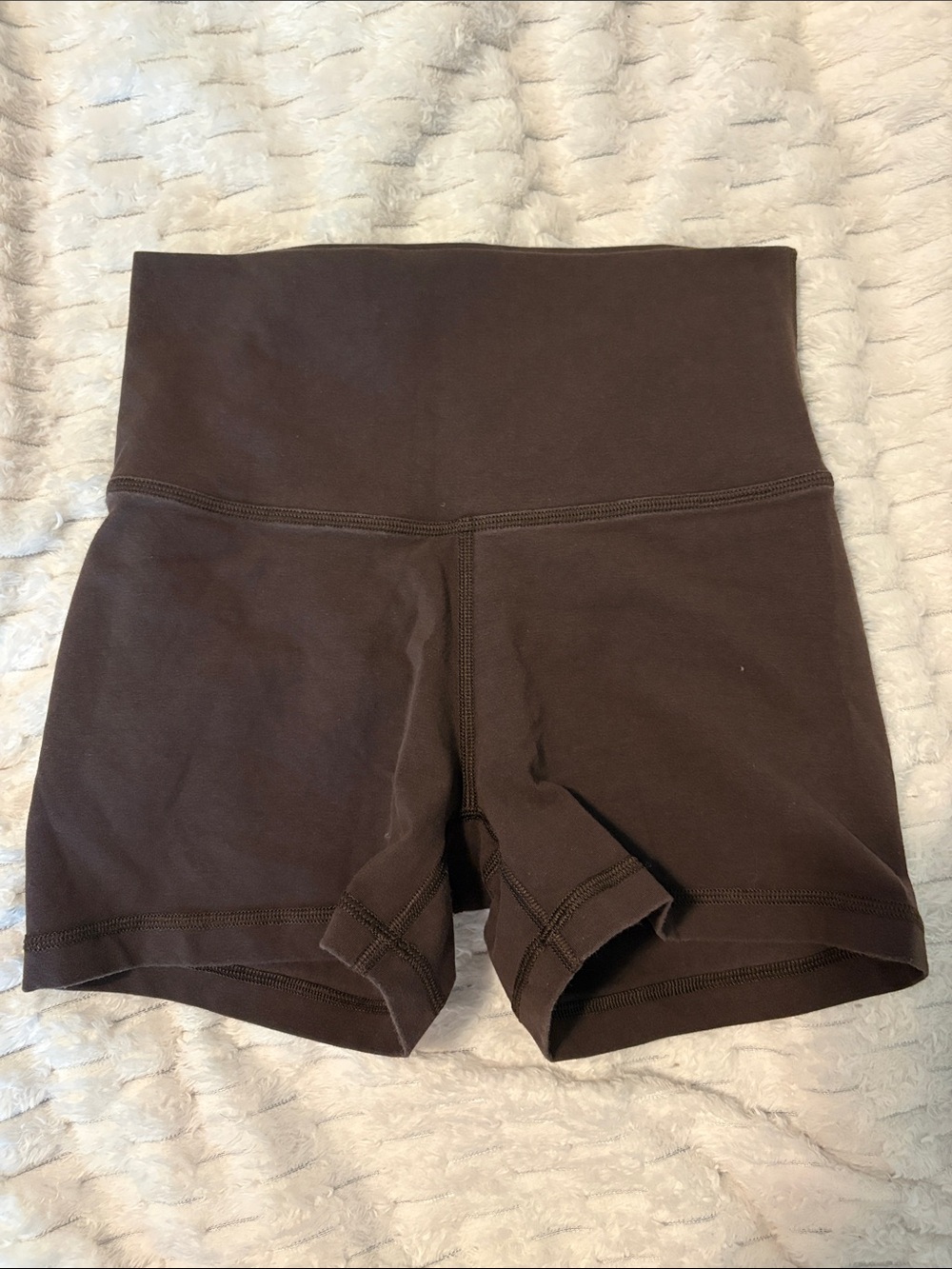 TNA High-Waist Chocolate Brown Bike Shorts